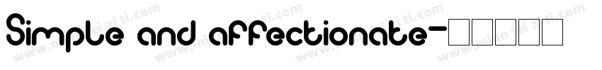Simple and affectionate字体转换